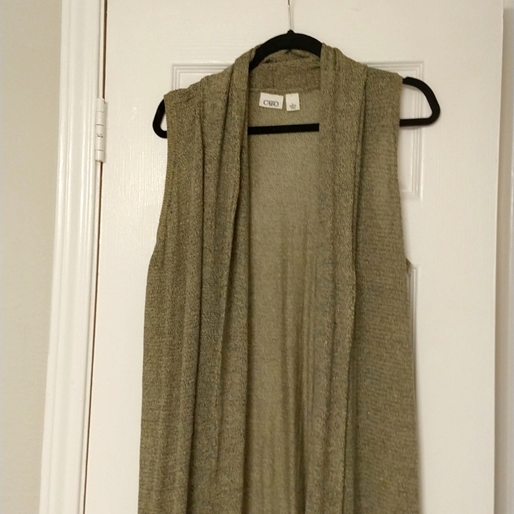 Open front sleeveless cardigan